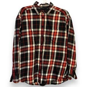 Lizwear Plaid Button Up Shirt Women's Medium Multicolor Western Casual Top Work